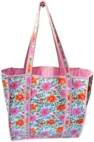100% Cotton Quilted Shoulder Bag Tote Bag Women Reversible Shopping Bag & Daily Use Grocery Bags Travel Women Bags Gifts