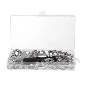 100-piece Air Eye Button Tool Set Grommet Tool Kit for Fabric Canvas Clothing Tent Buckle Waterproof Cloth Buckle