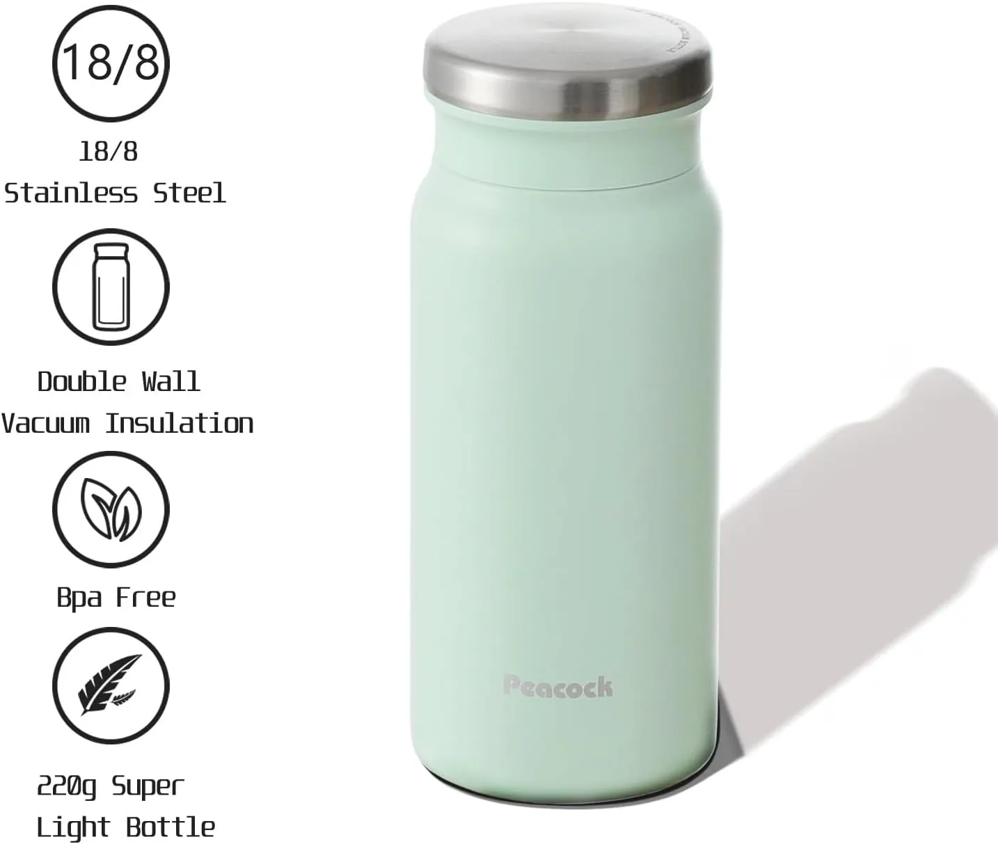 14oz Thermos Coffee Travel Mug Stainless Steel Coffee Mug Vacuum Insulated Double Wall Travel Coffee Mugs (Mint Green)
