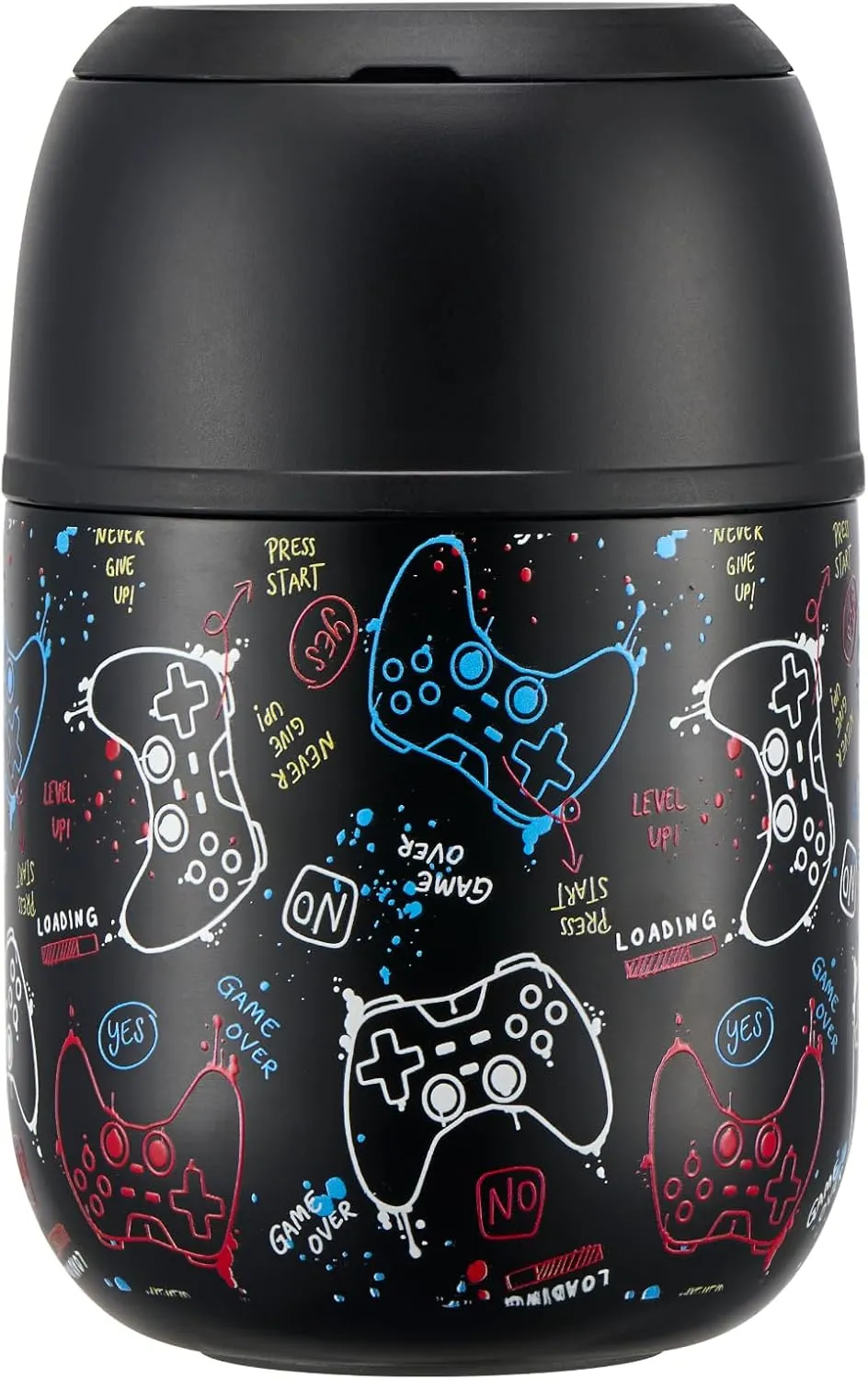 17 oz Soup Thermos for Hot Food Kids, Stainless Steel Vacuum Insulated Food Jar Lunch Box Container with Folding Spoon,Leakproof Thermos with Handle for School,Office,Travel,Outdoor