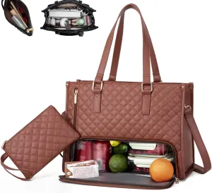2 in 1 Tote Bag Lunch Bag Combo, 2 in 1 Lunch Tote Bag for Women, 15.6 Inch Tote Bag with Lunch Compartment, The Ultimate 2-in-1 Tote Bags – Elegance Meets Functionality