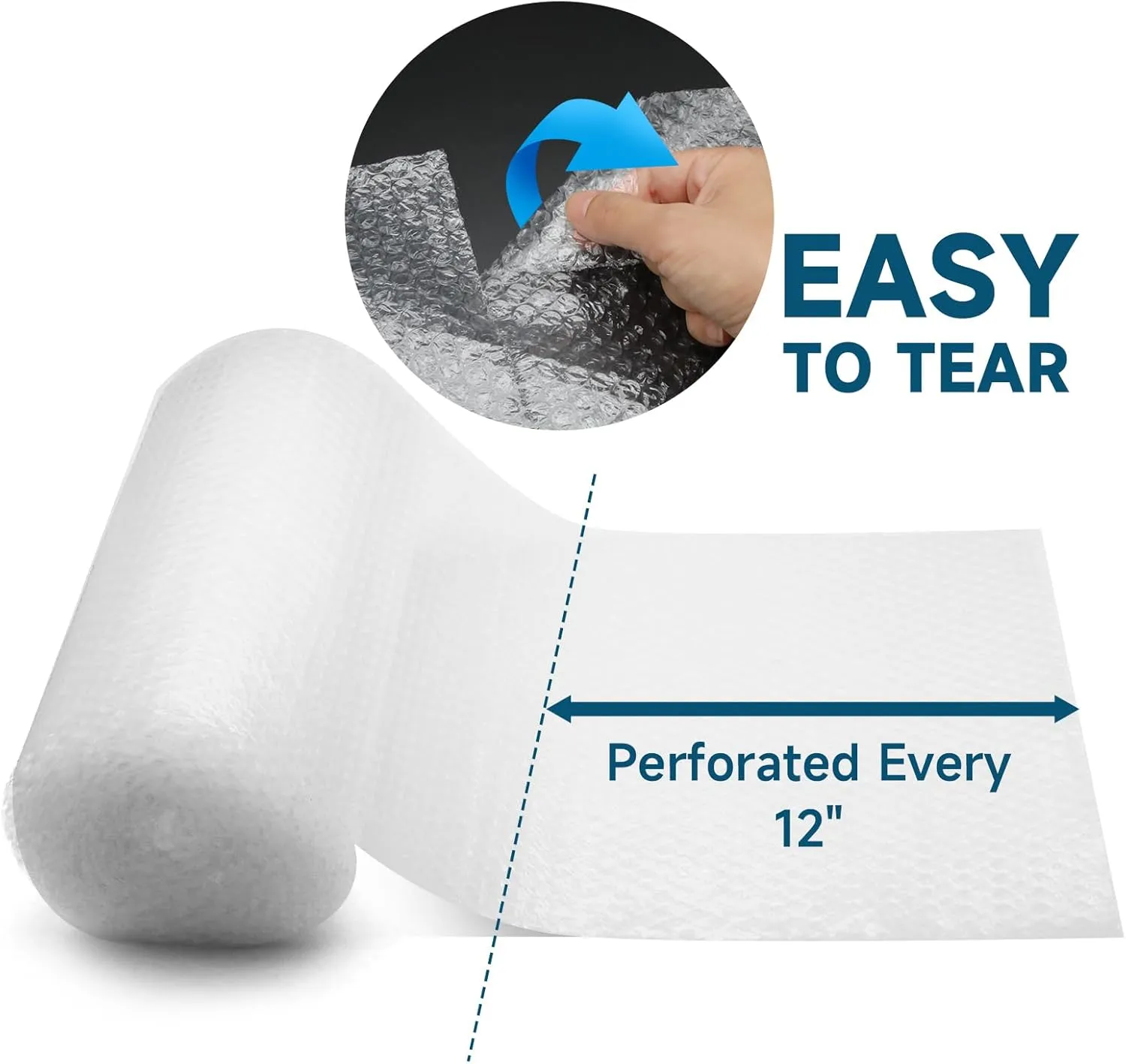 2 Pack Bubble Cushioning Wrap 12 inch x 36 Feet - Large Plastic Packing Roll for Moving Boxes & Shipping Supplies - Moving Supplies, Perforated Every 12 Inch, Total 72 Feet