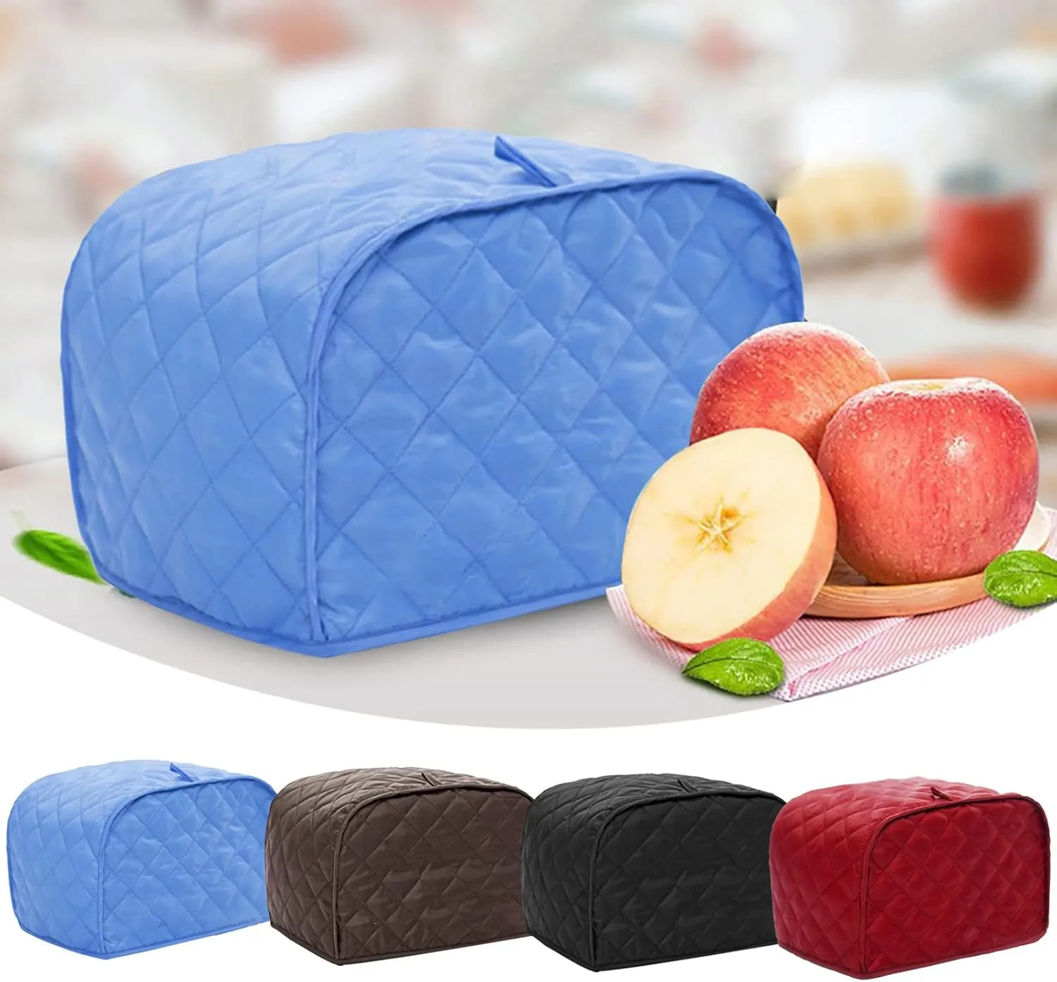 2 Slices Bread Toaster Cover Protector Home Small Appliance Cover Kitchen Tool Household Clothes Closet Storage (F, One Size)