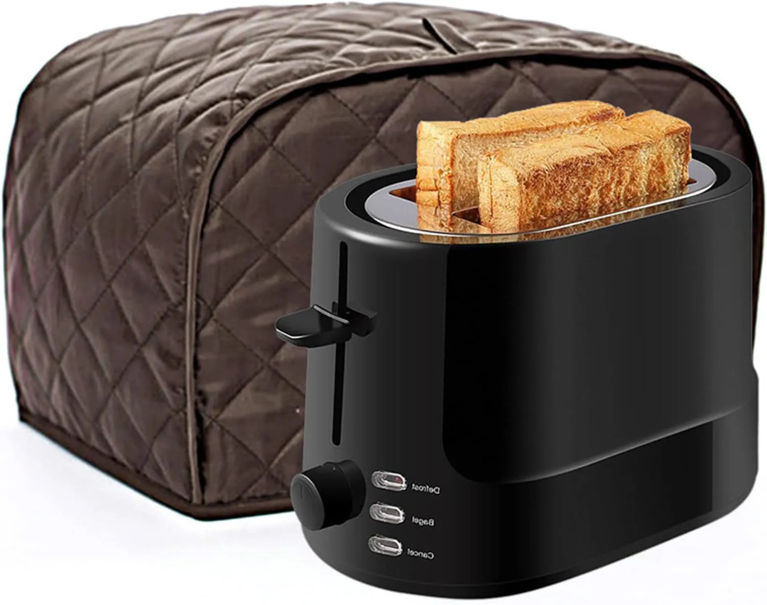 2 Slices Bread Toaster Cover Protector Home Small Appliance Cover Kitchen Tool Household Clothes Closet Storage (F, One Size)