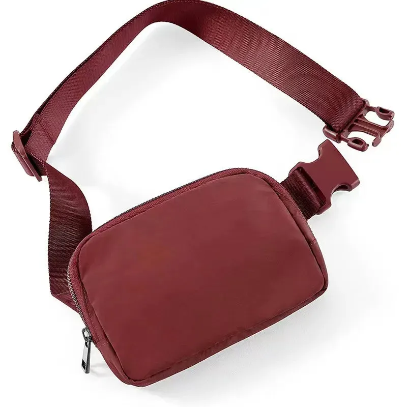 2024 Women Waist Bag Zipper Fanny Pack Chest Bag Outdoor Sports Crossbody Shoulder Bag Casual Travel Female Belt Bag Money Pouch