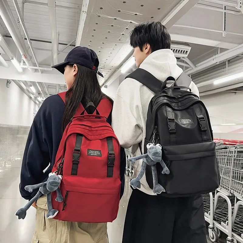 2025 Large capacity backpack couple schoolbag new junior high school high school college student schoolbag leisure travel bag lightweight backpack
