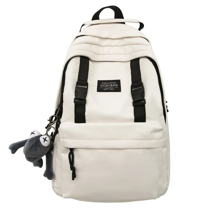2025 Large capacity backpack couple schoolbag new junior high school high school college student schoolbag leisure travel bag lightweight backpack