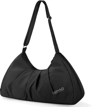 20L Gym Bag with Shoe Compartment for Women, Small Sports Duffle Bag with Wet Pocket, Carry On Bag for Yoga Swim Dance, Black
