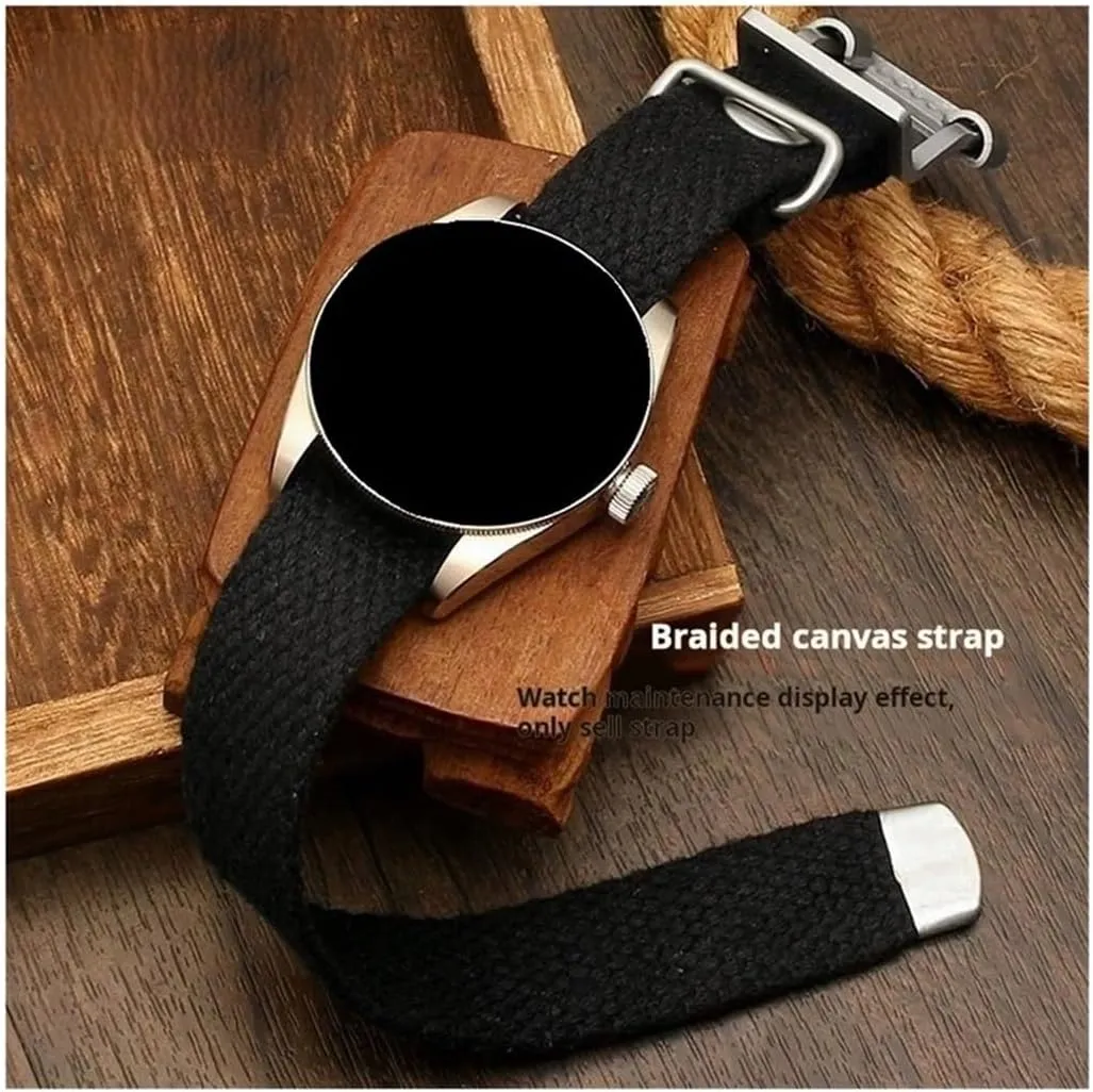 20mm 21mm 22mm Men Braid Fabric WatchBand Fit for Rolex/omega/Citizen/Tissot/Seiko Breathable Canvas Sport Bracelet