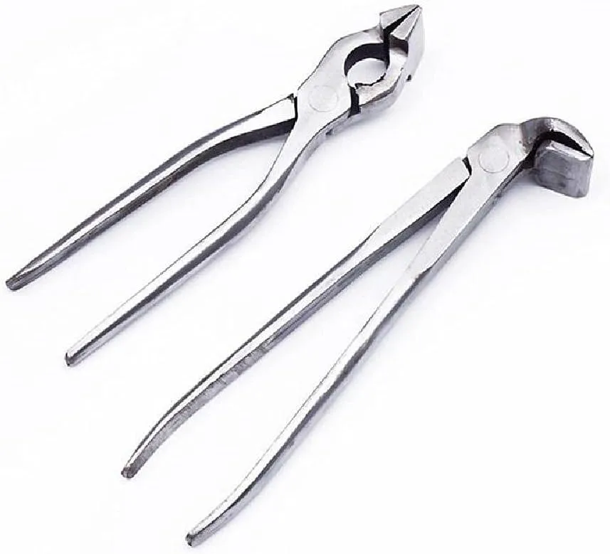 215mm Curved Nose Pliers, Leather Tools Pliers Curved Nose Pliers or Straight Nose Pliers DIY Edge Adjustment Press Flatten Forceps Handbag Wallet Making Tool
