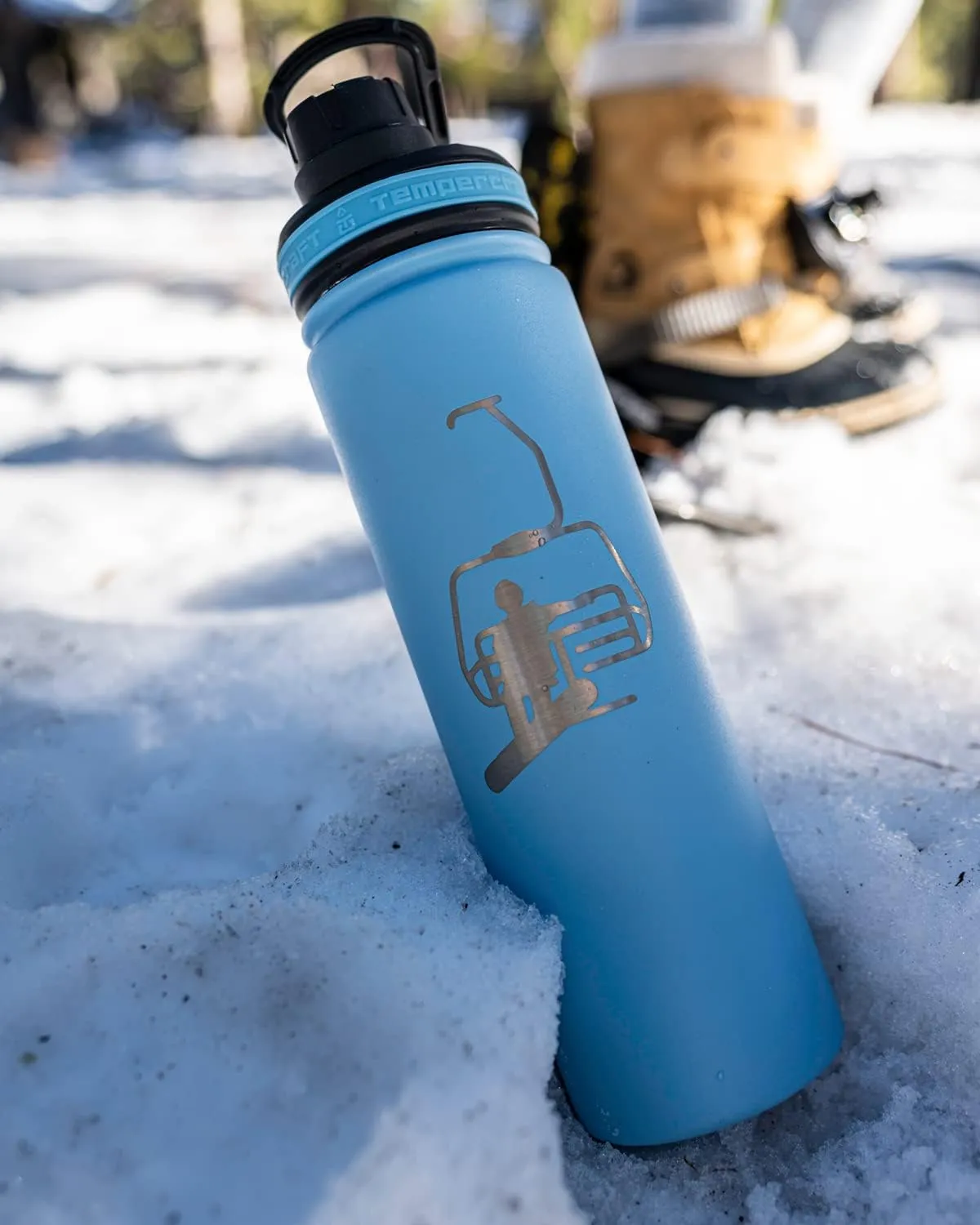 22 oz Vacuum Insulated Sport Bottle | Custom Laser Engraved Options | Stainless Steel, Double-Walled, Wide Mouth (Burgundy - Blank)