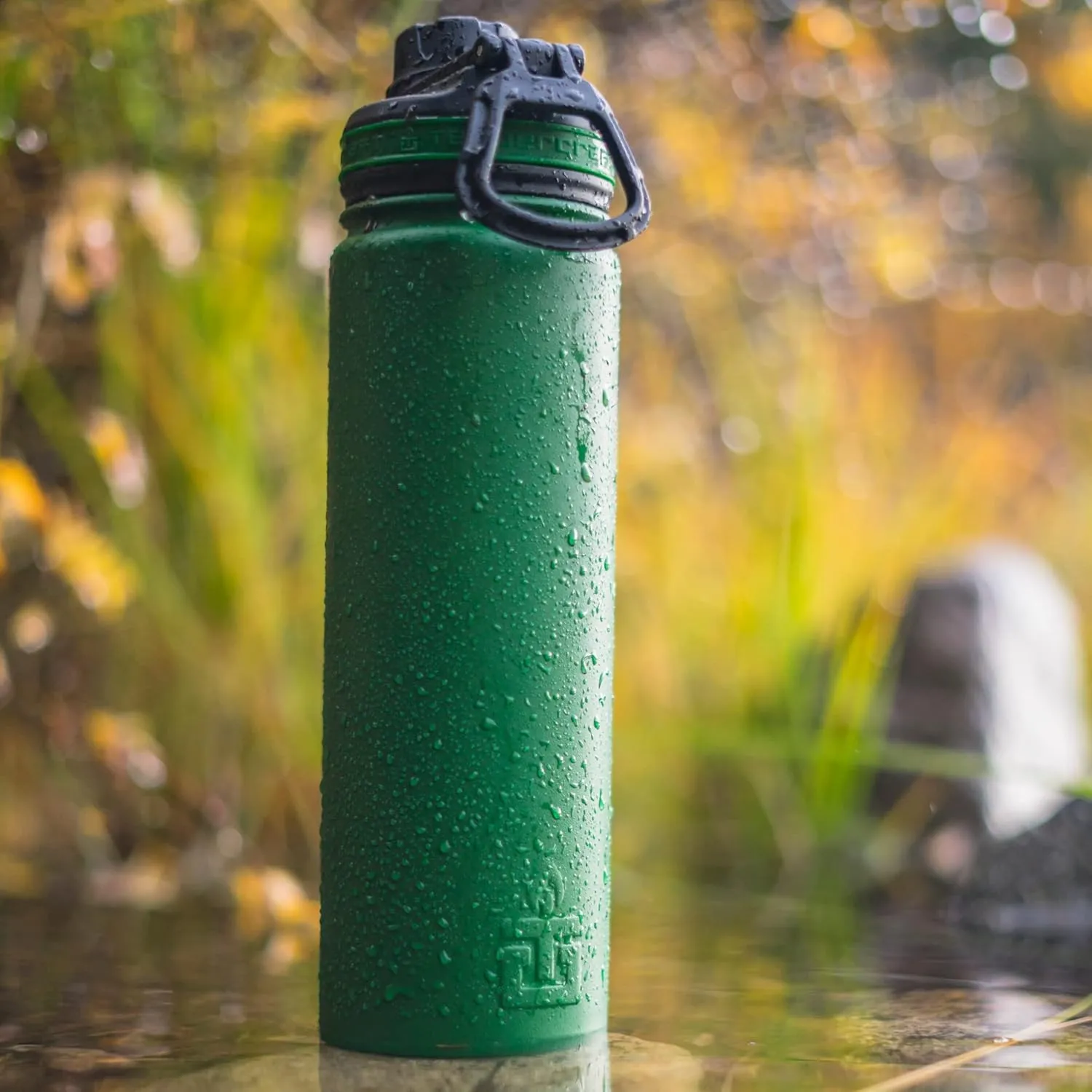 22 oz Vacuum Insulated Sport Bottle | Custom Laser Engraved Options | Stainless Steel, Double-Walled, Wide Mouth (Burgundy - Blank)