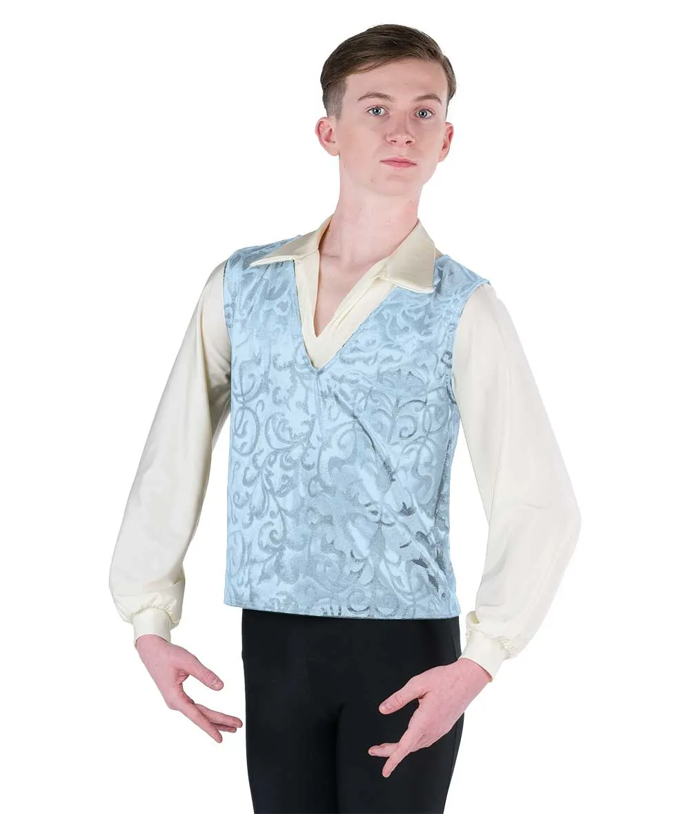 24340 Foil Scroll Velvet Vest