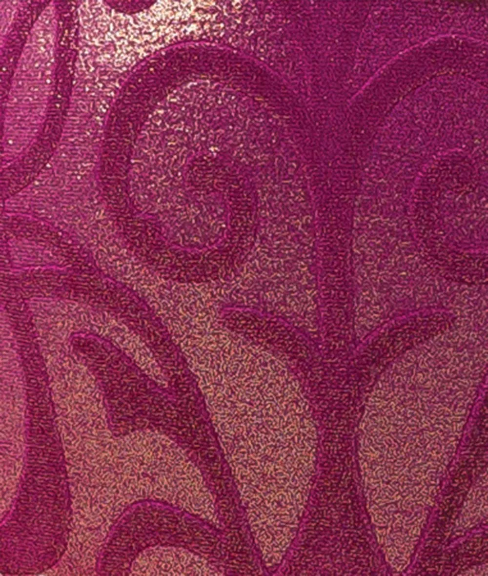 24340 Foil Scroll Velvet Vest