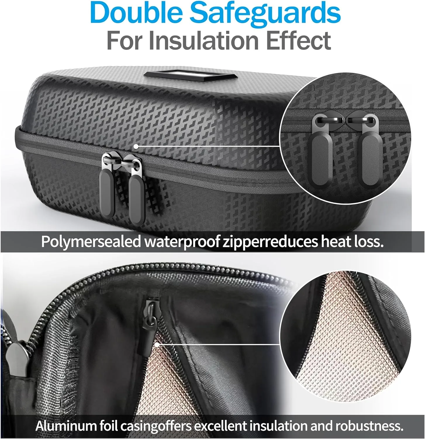 24h Insulin Cooler - Refrigerated Medicine Case with Temperature Display, Diabetes Travel Case with Wrist Strap & 2 Reusable Ice Packs