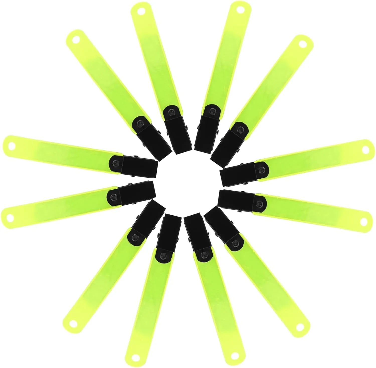 24pcs High Visibility Trail Markers Reflective Clips for Outdoor Safety Fluorescent Band Clips for Hiking Camping and Marking Trails