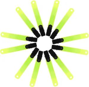 24pcs High Visibility Trail Markers Reflective Clips for Outdoor Safety Fluorescent Band Clips for Hiking Camping and Marking Trails