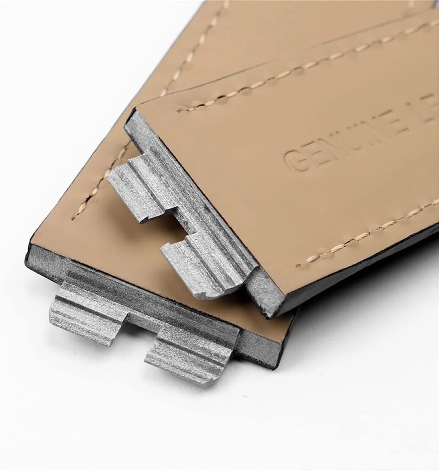 27 * 19mm Crocodile Grain Genuine Leather Watch Band For Hublot Big Bang Ubom 411 Watch Strap