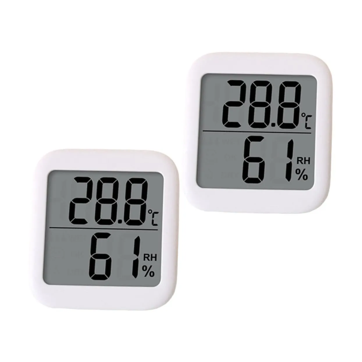 2pcs Digital Thermohygrometer for Home Indoor Thermometer Humidity Meter Multi-Functional Room Thermometer