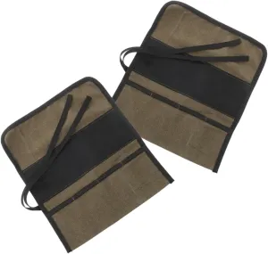 2pcs Roll Tool Storage Bag Small Tools Durable Screwdriver Double Chisel Storage Bag Organizer Tool Belt Electrician Bag Professional Tool Pouch Toolbox Tidy Carrier Men Canvas