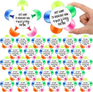 30 Pcs Petals Bible Highlighters Christian Gifts for Students from Teachers in Bulk Brush Tip Affirmation Awards Gifts