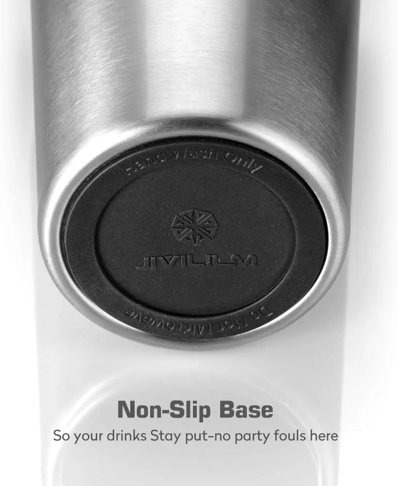 32 OZ 2 in 1 Stainless Steel Insulated Snack Tumbler With Handle, 2 Lids, Straw for Water, Coffee, Snack (Navy Blue, 32 OZ)