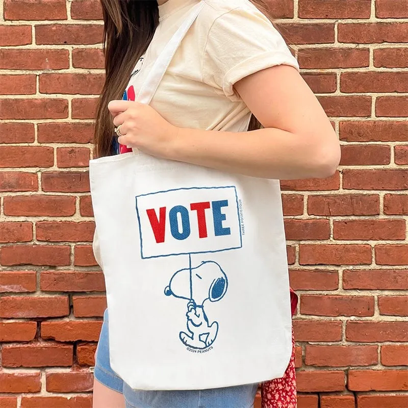 3P4 X Peanuts Vintage Market Tote - Snoopy Vote