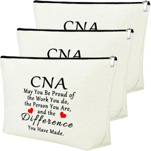 3Pcs CNA Makeup Bag Set Certified Nursing Assistant Gifts