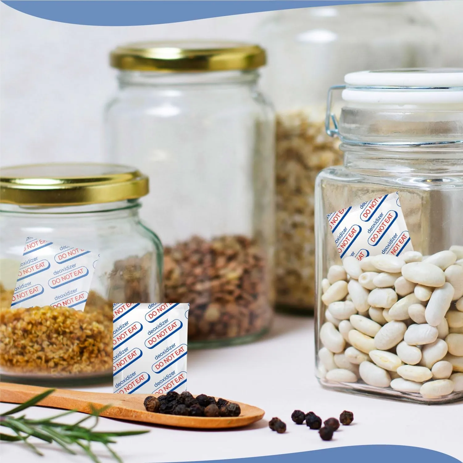 400cc Oxygen Absorbers for Food Storage - 100 Pcs (5pcs Per Vacuum Pack) with Indicator - Oxygen Absorbers for Maximum Freshness, Flavor Preservation & Extended Shelf Life