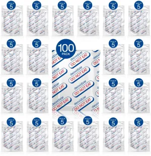 400cc Oxygen Absorbers for Food Storage - 100 Pcs (5pcs Per Vacuum Pack) with Indicator - Oxygen Absorbers for Maximum Freshness, Flavor Preservation & Extended Shelf Life