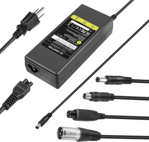 42V 2A Charger with 5 Plugs Connections, for Razor/Jetson/Voyage, Gotrax, Ninebot Electric Charger for 36V 10S Li-ion Battery