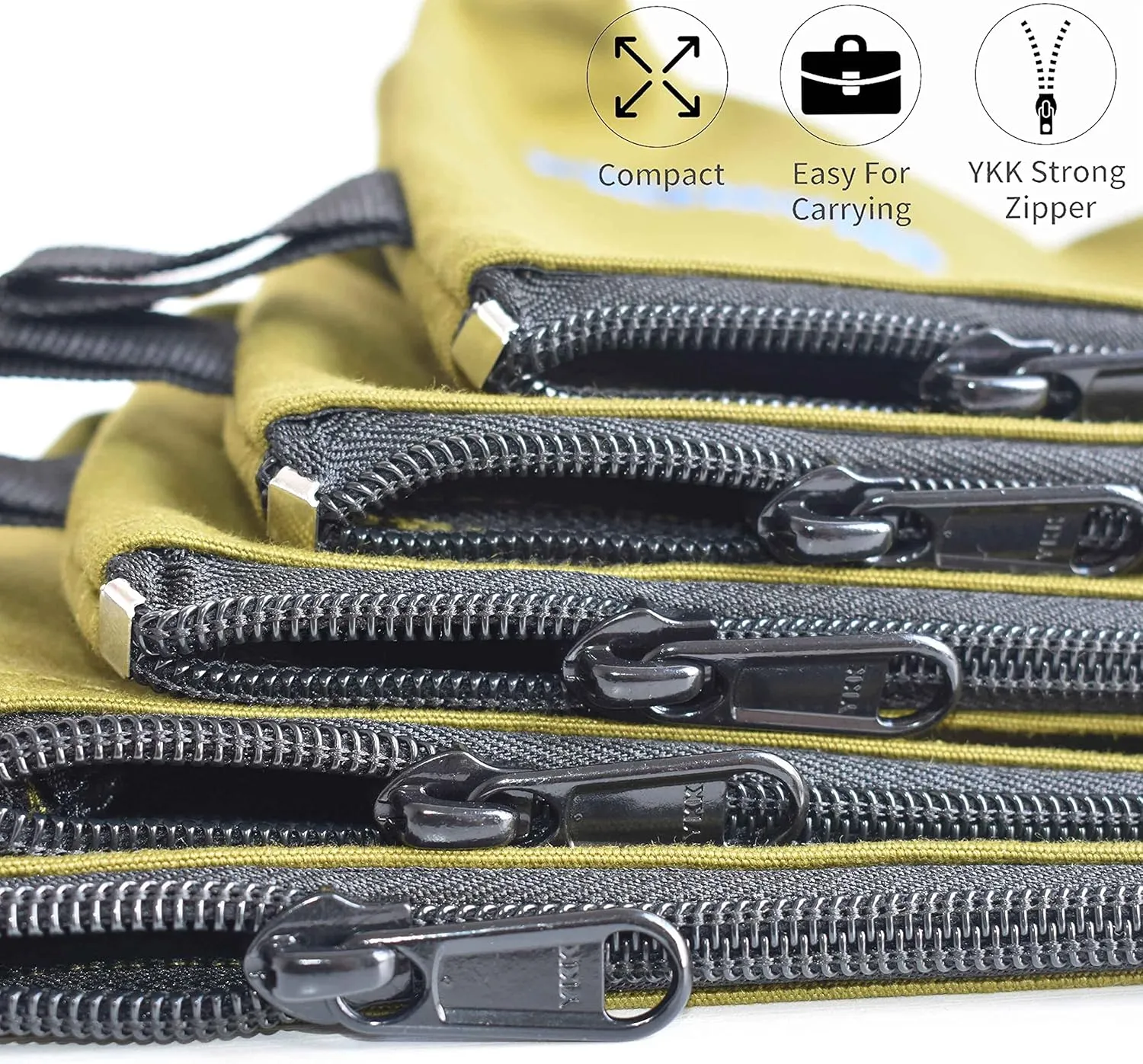5 Pack 20 oz Canvas Tool Zipper Bags - Heavy Duty Utility Tool Pouch - Water Resistant Multi-Purpose Organizer Tote Bags 12.75 X 8 X 2.25 inch Spacious Storage Pouches with Dependable YKK Zippers