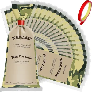 500 Pieces Ground Meat Bags Wild Game Bags for Freezer Storage with 1 Roll Poly Freezer Tape Sealer Meat Packaging Supplies