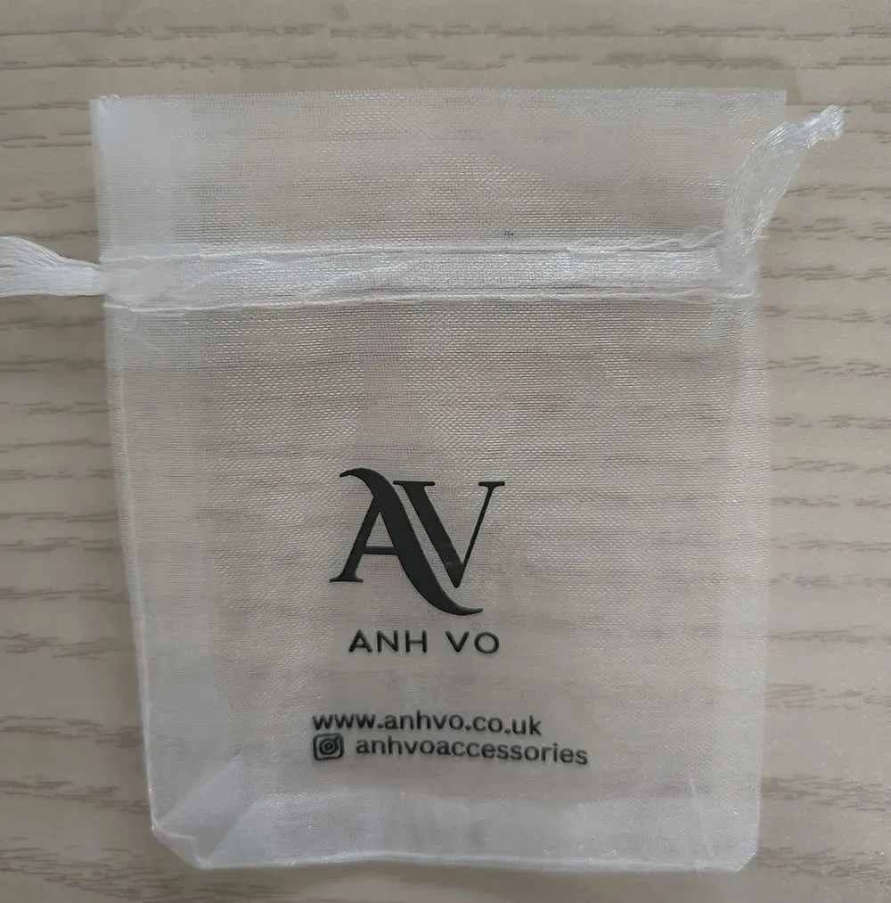 500pcs Customizable Organza Jewelry Bags with Logo