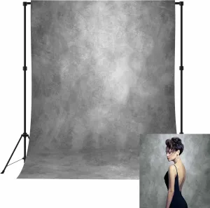5x7ft Abstract Grey Backdrop for Photography Vintage Gray Photo Backdrop Portrait Photo Studio Prop Background for Photoshoot Photo Parties Video Studio Backdrops Prop