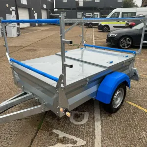6'x4' Box Trailer With 600mm Racks For 2 Toppers (Additional Mid Bars)