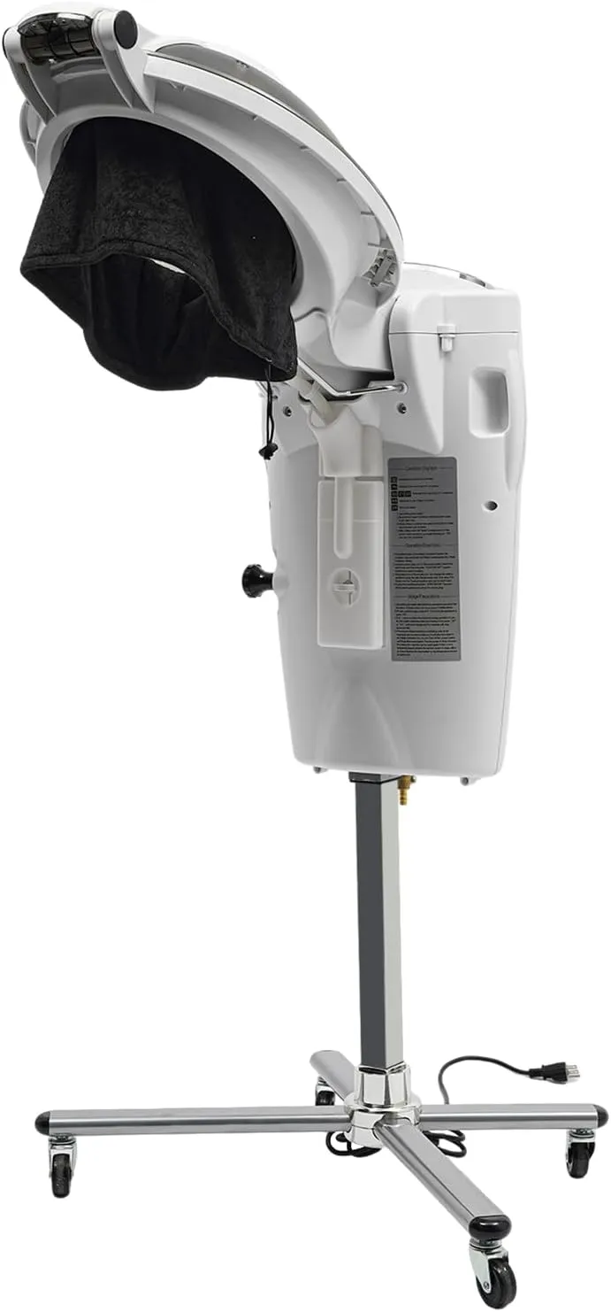 700W Ultrasonic Ozone Hair Steamer Color Oil Treatment Perming Machine Salon Spa Pro Electric Hair Steamer Multi-Functional for Hair Care Coloring Oiling (White)