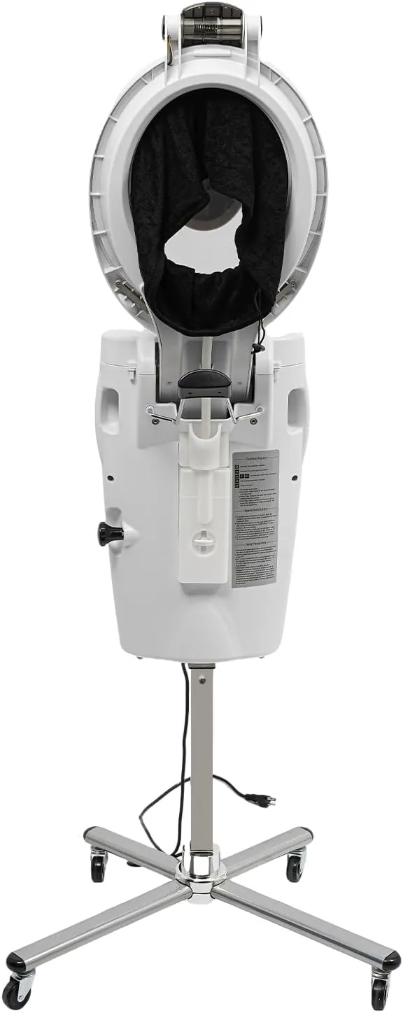 700W Ultrasonic Ozone Hair Steamer Color Oil Treatment Perming Machine Salon Spa Pro Electric Hair Steamer Multi-Functional for Hair Care Coloring Oiling (White)