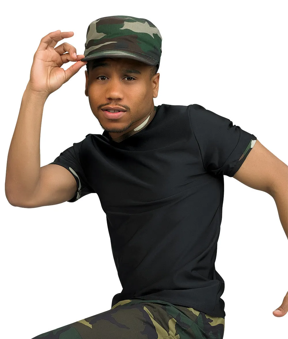 7079 Camo Trim Guy Top