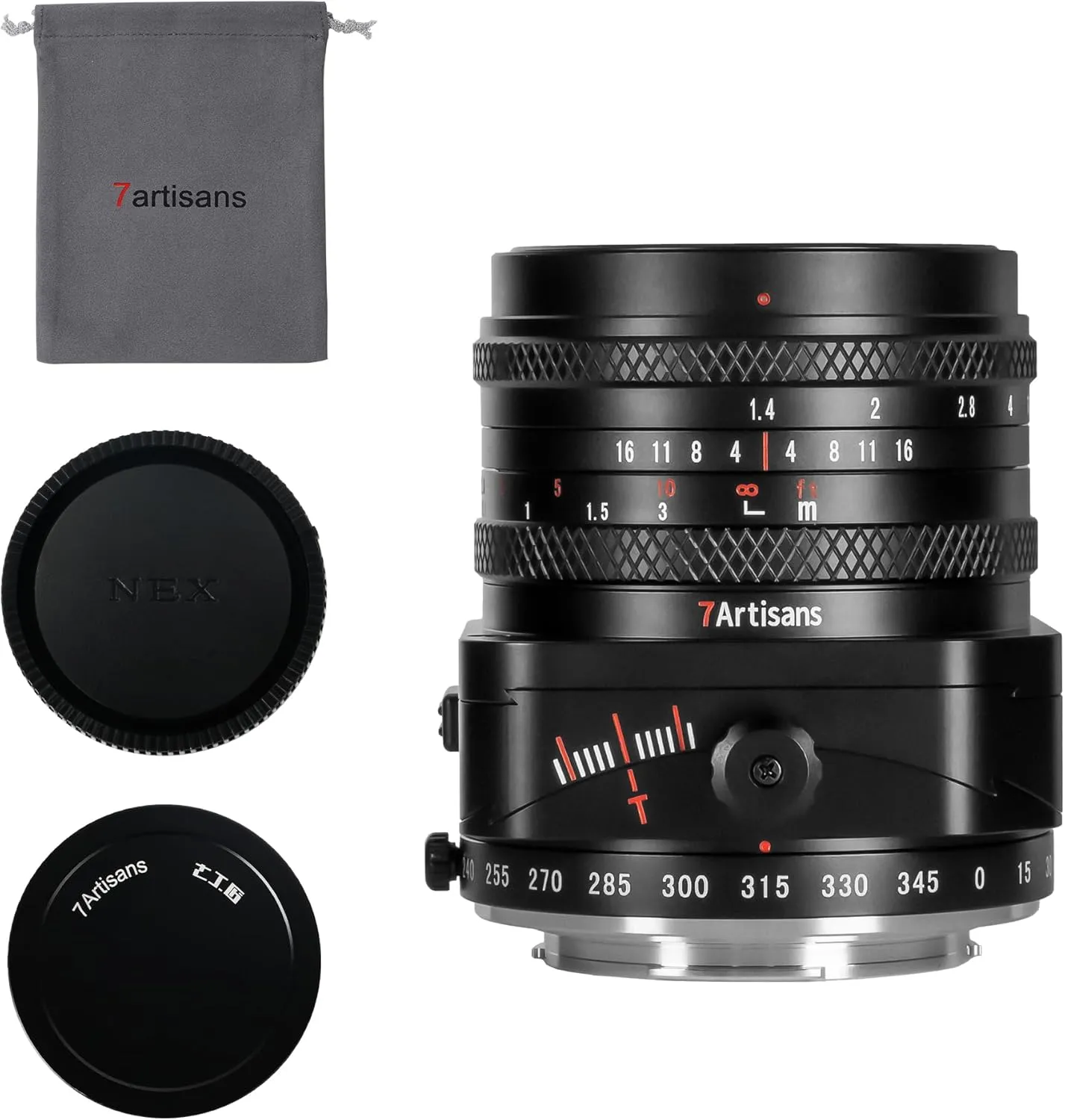 7artisans 50mm F1.4 APS-C Frame Tilt-Shift Lens with 2-in-1 Compatible for Fujifilm FX-Mount Mirrorless Cameras X-A1 X-A10 X-A2 X-A3 A-at X-M1 XM2 X-T1 X-T10 X-T2 X-T20 X-Pro1 X-Pro2 X-E1 X-E2 E-E2s