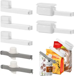 7PCS Bag Clips for Food,3 Sizes Bag Clips with Pour Spout Reusable Food Storage Clip with Graduated Lid,Sealing Clip with Nozzle Snack Dispenser Ideal for Cereal Liquid Flour Cat/Dog Organization