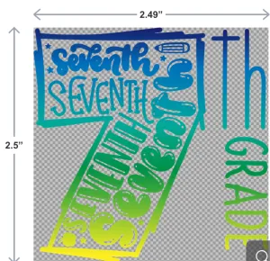 7th Grade UV-DTF Sticker