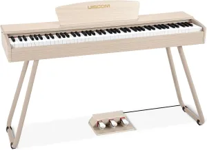 88 Key Weighted Keyboard Piano - Beginner Digital Piano Full Size Multi-Functional Wooden Electric Keyboard with Portable Stand | Power Adapter | Triple Pedal | MIDI Connecting