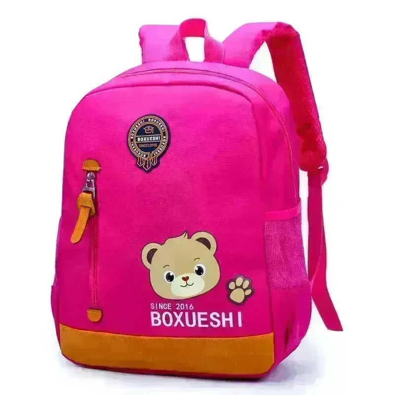 A cartoon bear nursery school schoolbag, schoolbag, schoolboy, boy and boy, baby boy and baby travel back