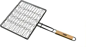 A1600977 Double Extendable Grill - Black - 35 x 28 cm / 62 cm
