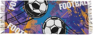 Acpiggto Winter Scarf Warm Shawl Soccer Football Sports Watercolor Hippie Purple Faux Cashmere Wool Scarves