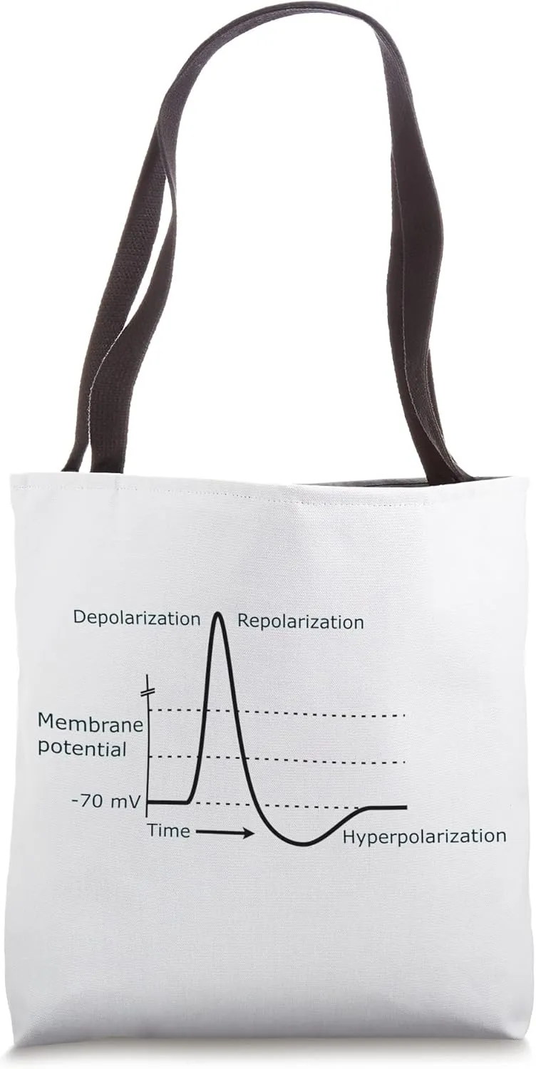 Action Potential - Neurotransmitter, Neuroscience, Neuron Tote Bag