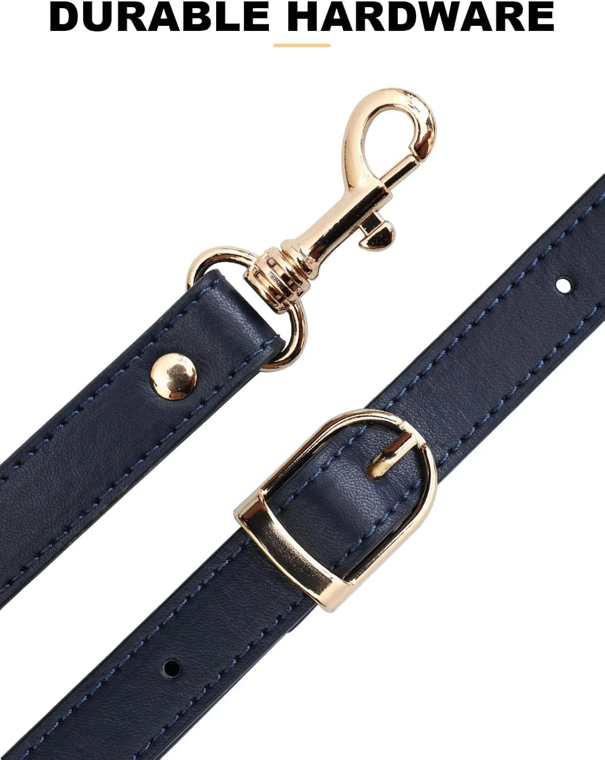 Adjustable Purse Strap Replacement Leather Handbag Shoulder Strap Replacement with Metal Swivel Hooks