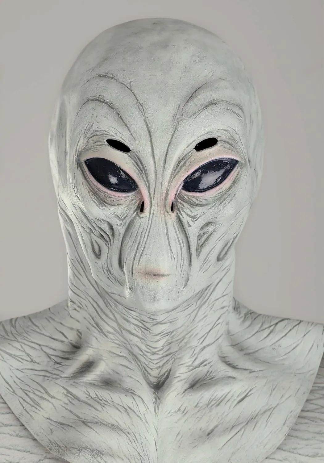 Adult Alien Costume | Men's Roswell Alien Jumpsuit with Grey Extraterrestrial Mask, Gloves & Shoe Covers for Humans