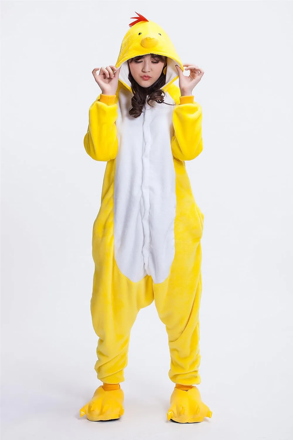 Adult Chicken Kigurumi Animal Costume Pajamas Homewear Lounge Wear